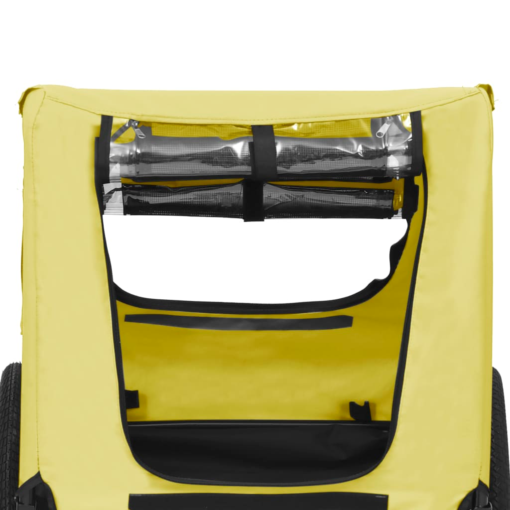 vidaXL Pet Bike Trailer Yellow and Black