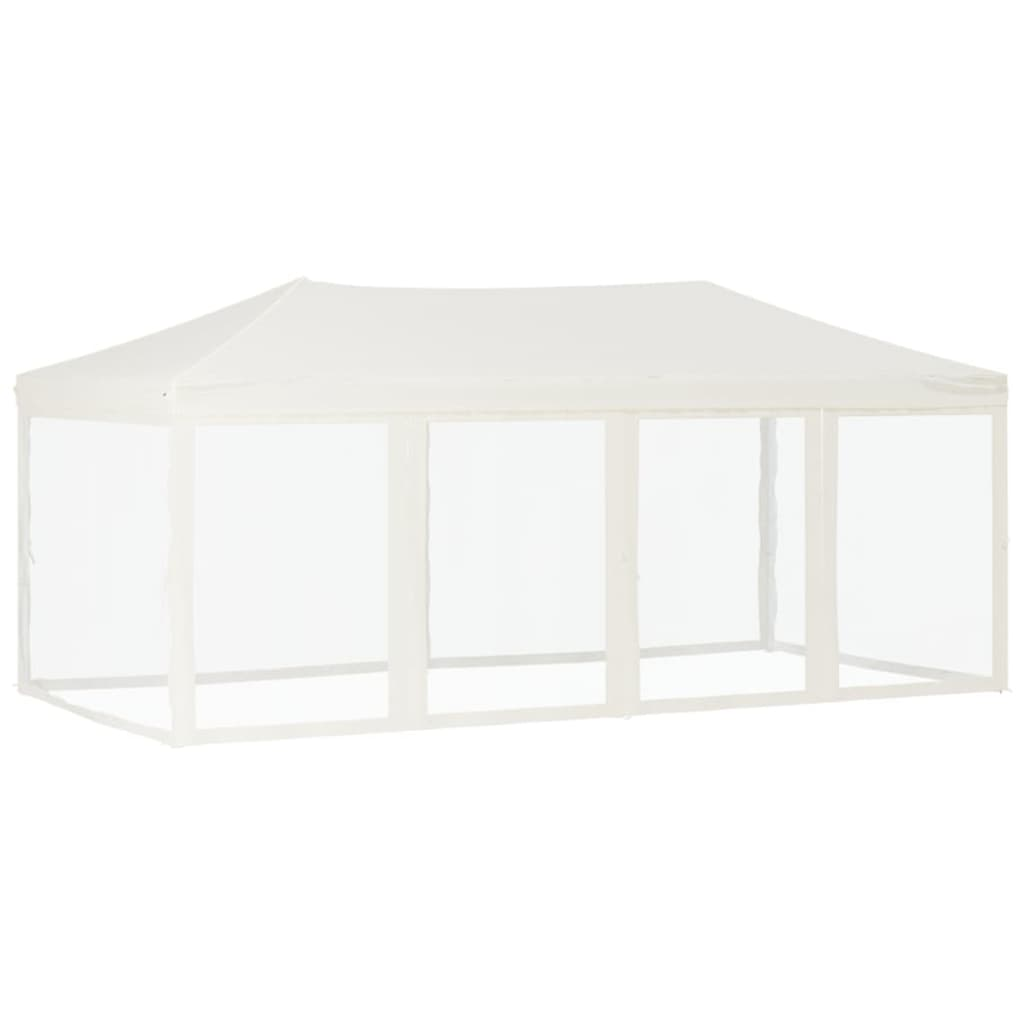 vidaXL Folding Party Tent with Sidewalls Cream 3x6 m