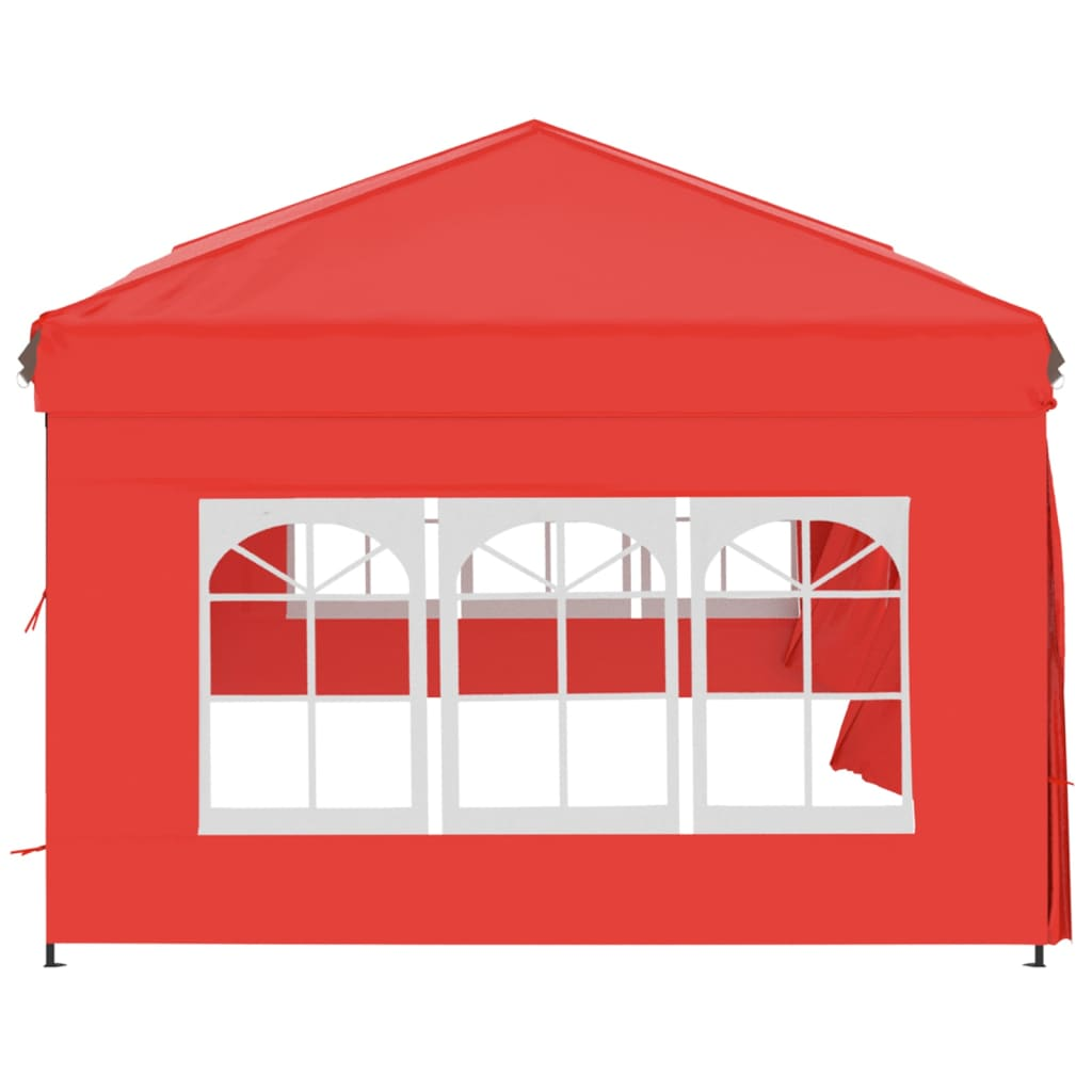 vidaXL Folding Party Tent with Sidewalls Red 3x6 m