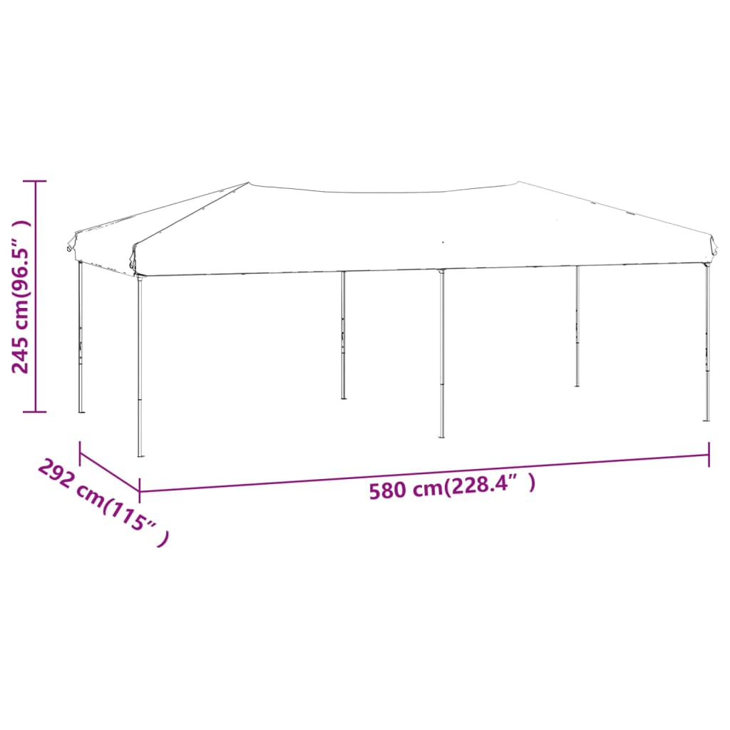 vidaXL Folding Party Tent with Sidewalls Red 3x6 m