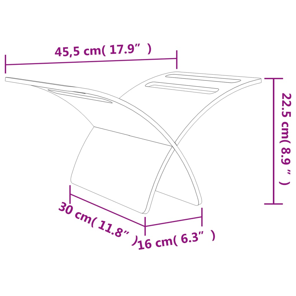 vidaXL Wooden Magazine Rack Floor Standing Natural
