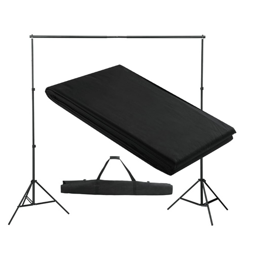 vidaXL Backdrop Support System 300 x 300 cm Black