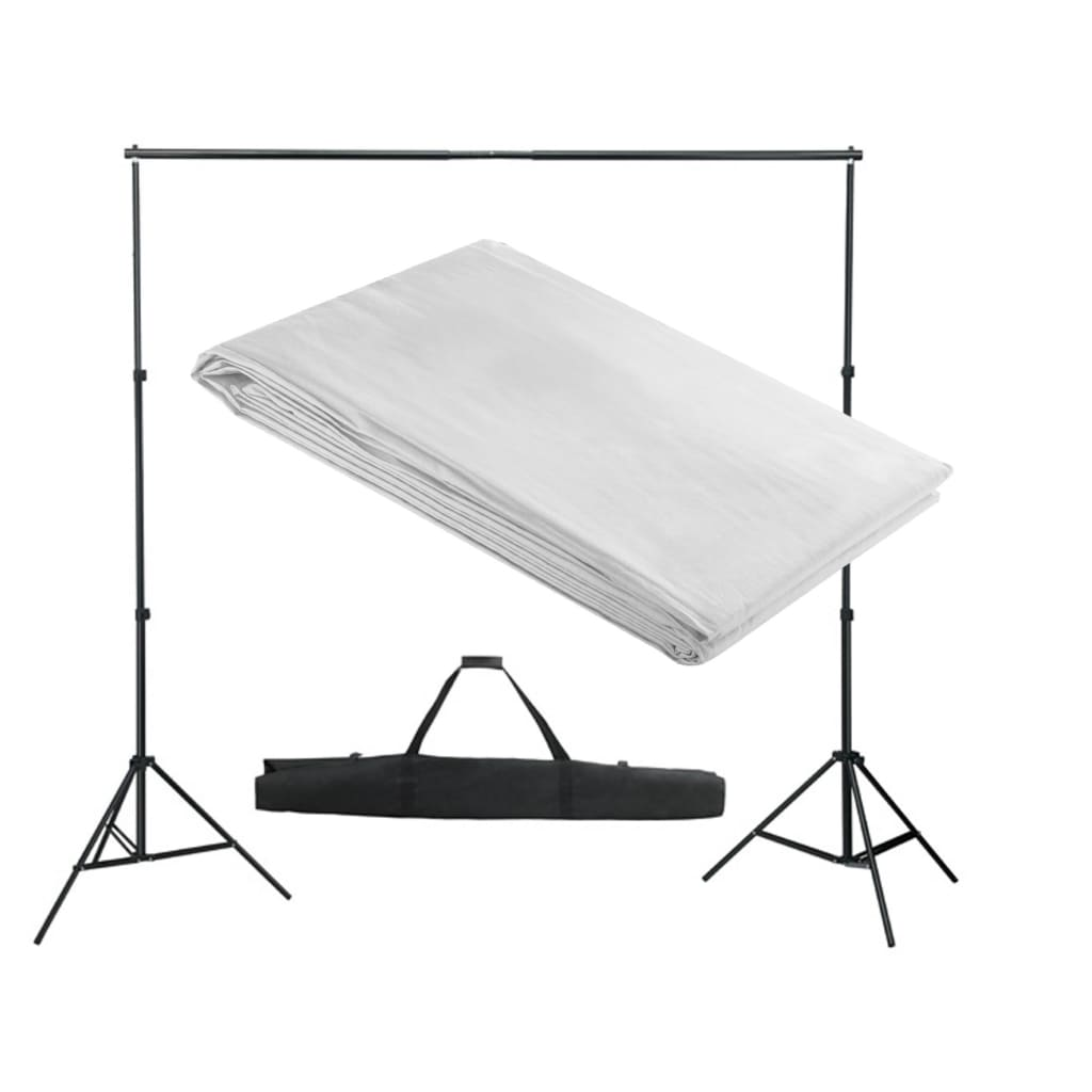 vidaXL Backdrop Support System 300 x 300 cm White