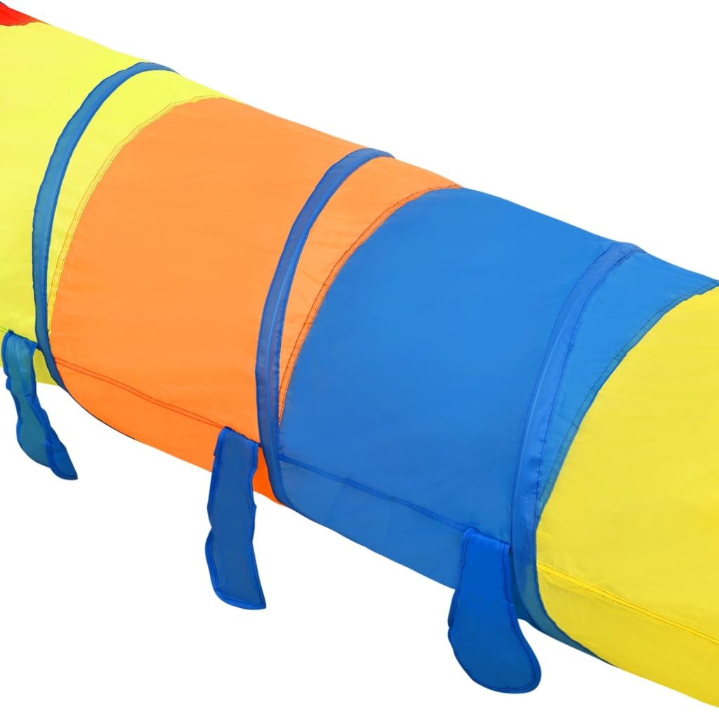 vidaXL Children Play Tunnel with 250 Balls Multicolour 245 cm Polyester