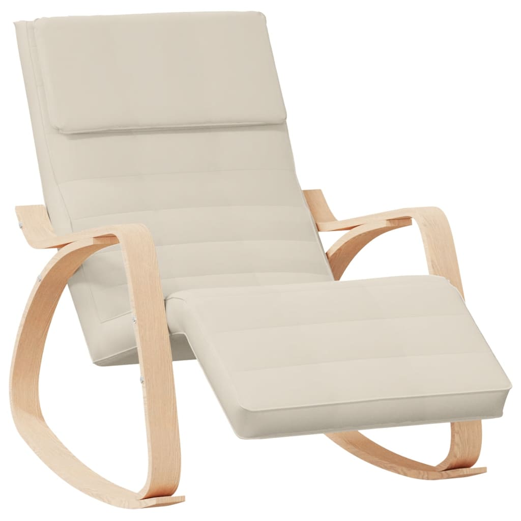 vidaXL Rocking Chair Cream Fabric