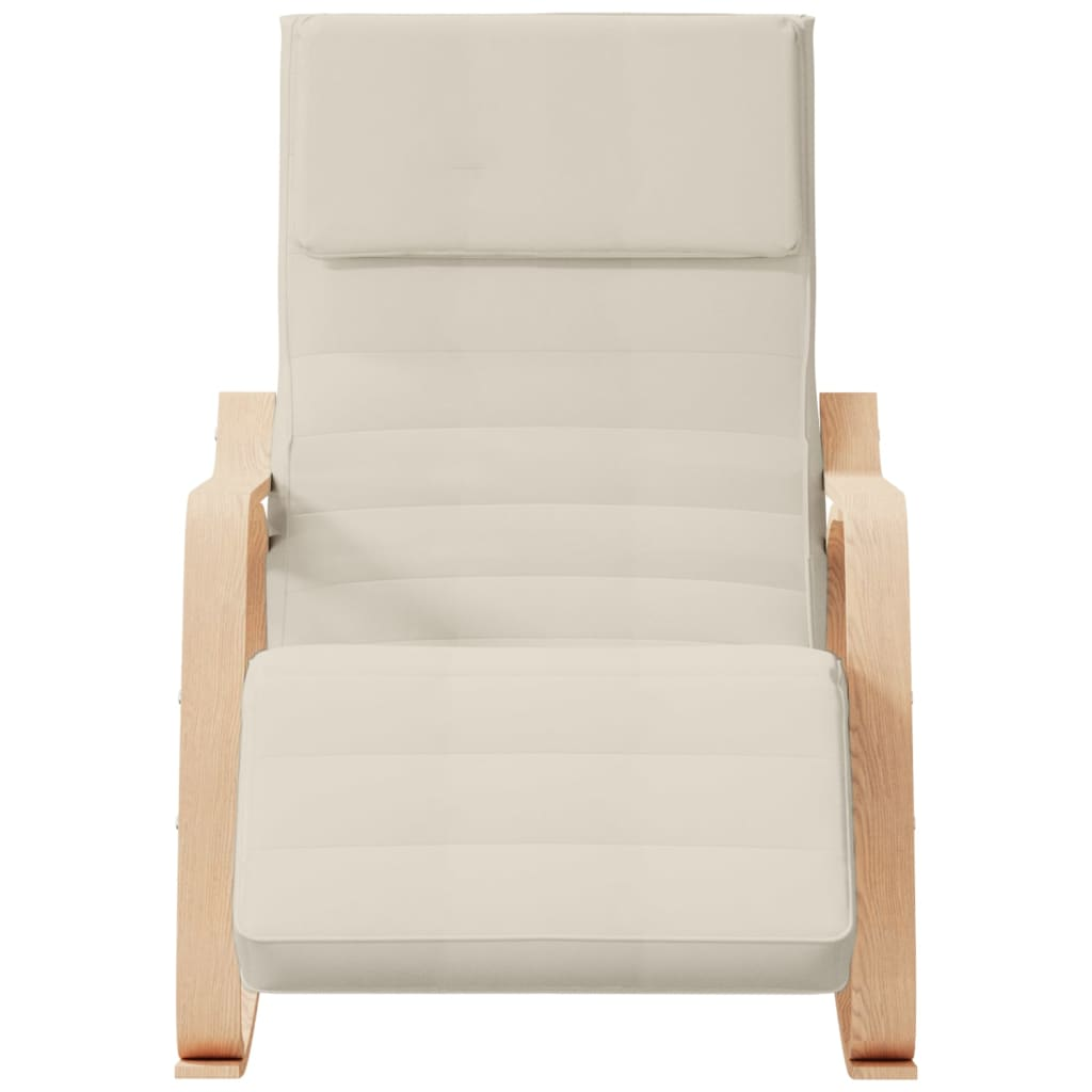 vidaXL Rocking Chair Cream Fabric