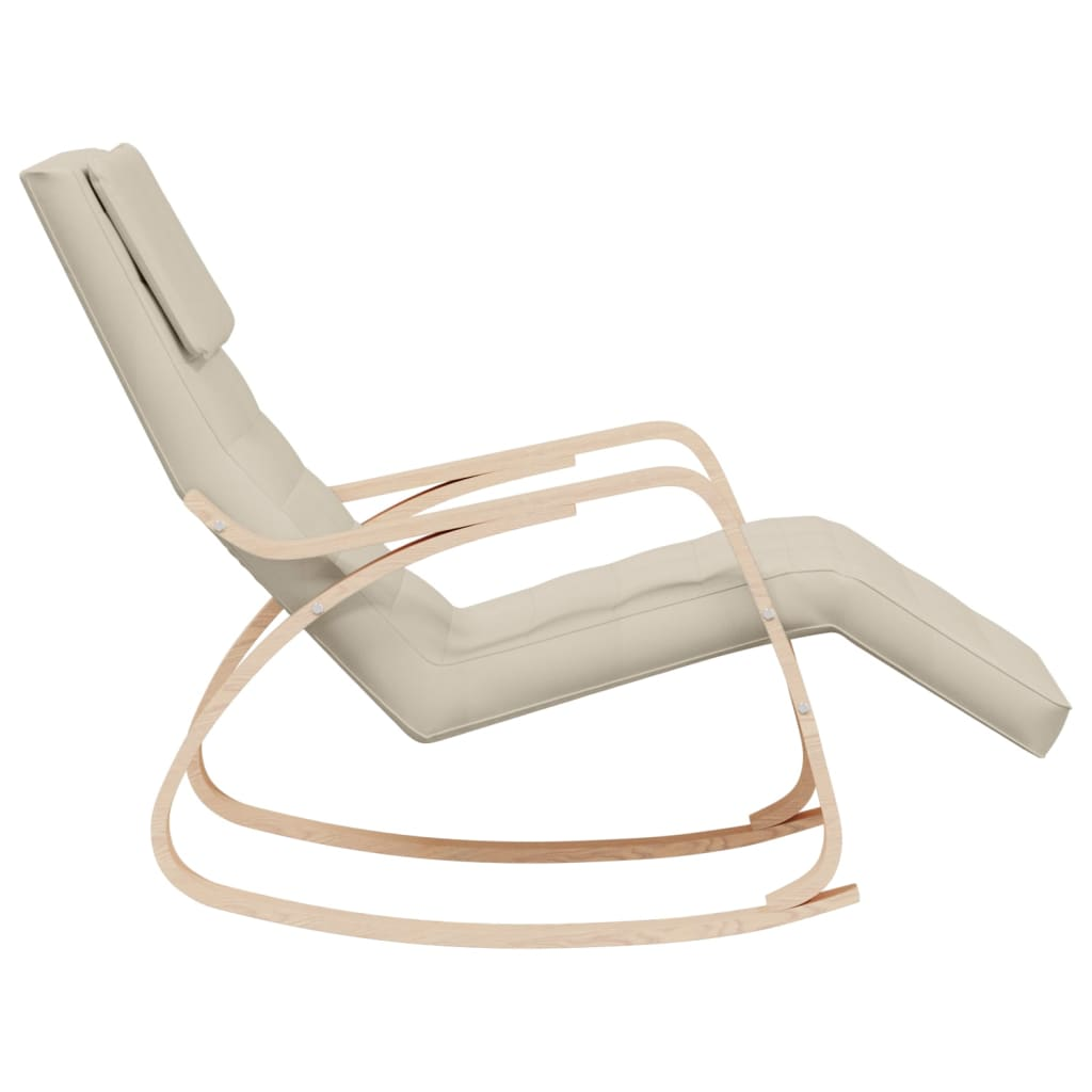 vidaXL Rocking Chair Cream Fabric