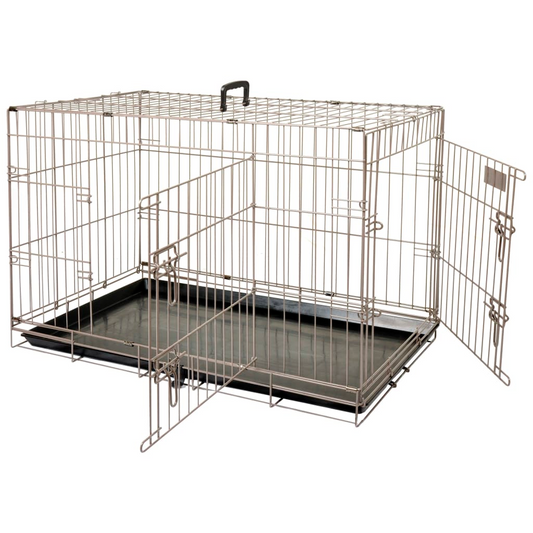 FLAMINGO Pet Crate Ebo Metallic Brown 77x47x55 cm 517581