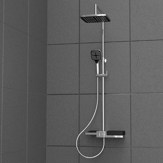 SCHÜTTE Overhead Shower Set BLUEPERL Chrome