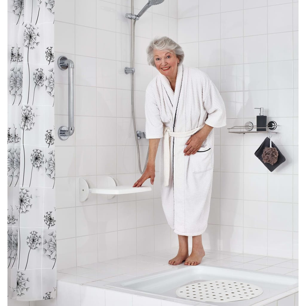 RIDDER Fold-Down Shower Seat Eco White