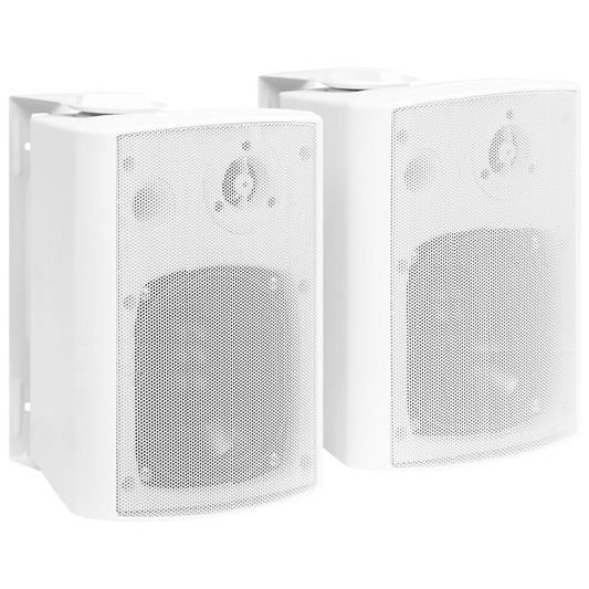 vidaXL Wall-mounted Stereo Speakers 2 pcs White Indoor Outdoor 100 W