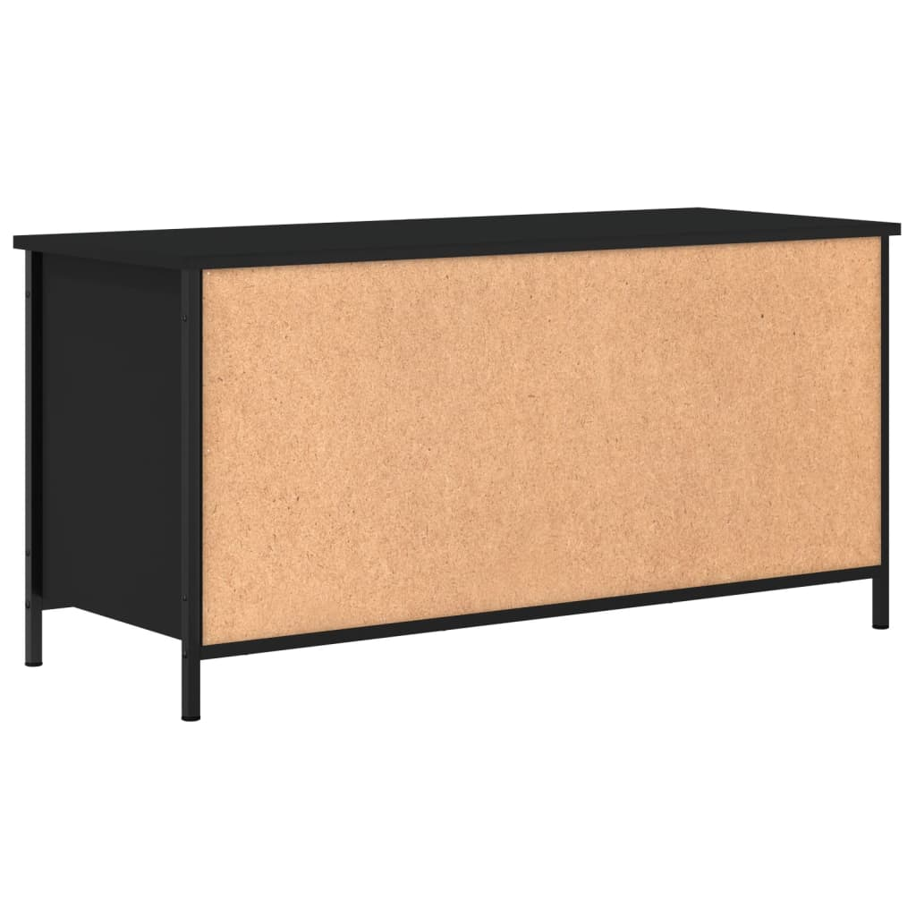 vidaXL TV Cabinet Black 100x40x50 cm Engineered Wood