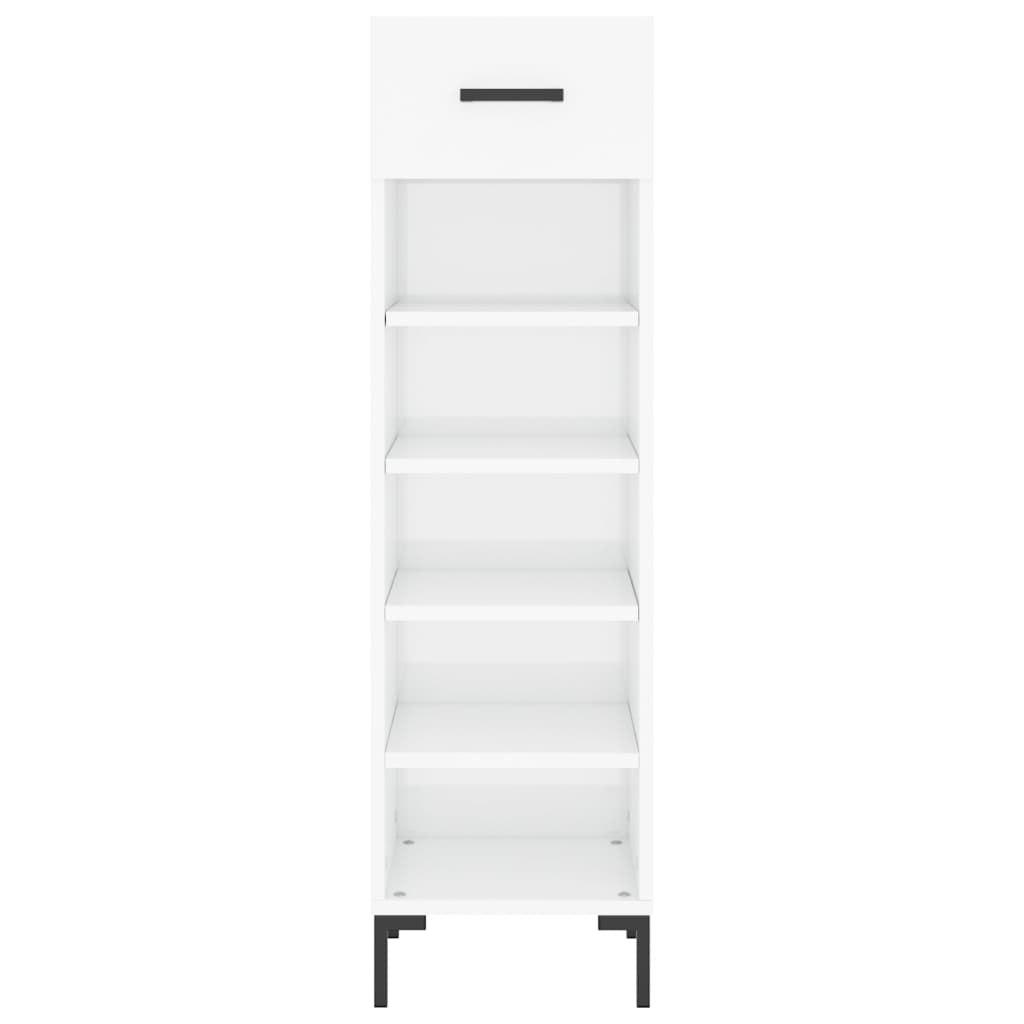 vidaXL Shoe Cabinet High Gloss White 30x35x105 cm Engineered Wood