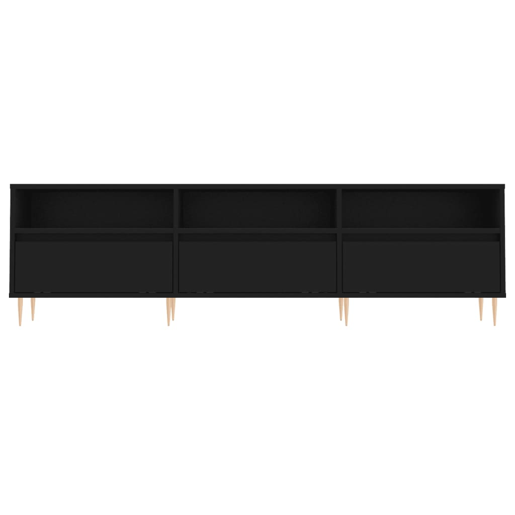 vidaXL TV Cabinet Black 150x30x44.5 cm Engineered Wood