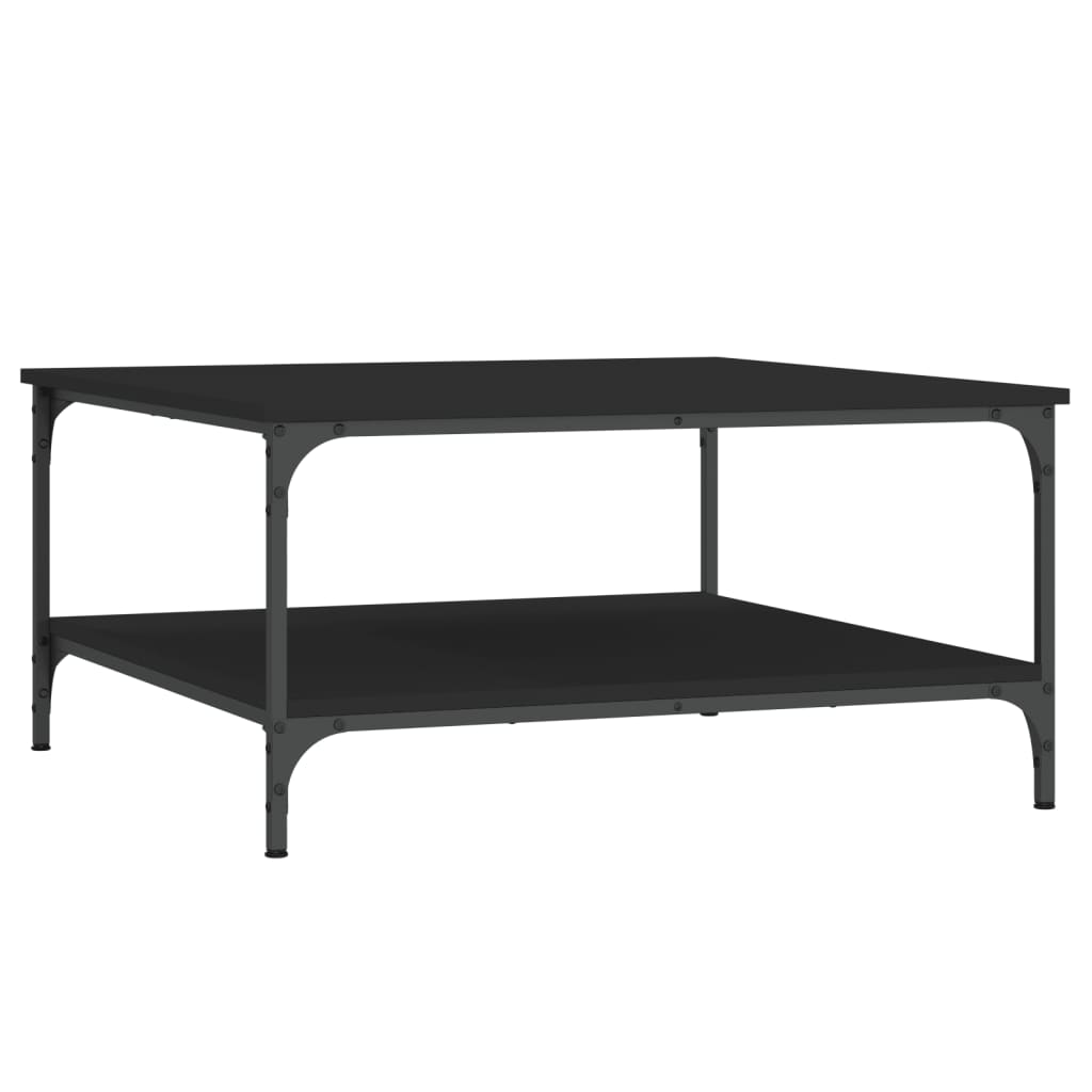 vidaXL Coffee Table Black 80x80x40 cm Engineered Wood