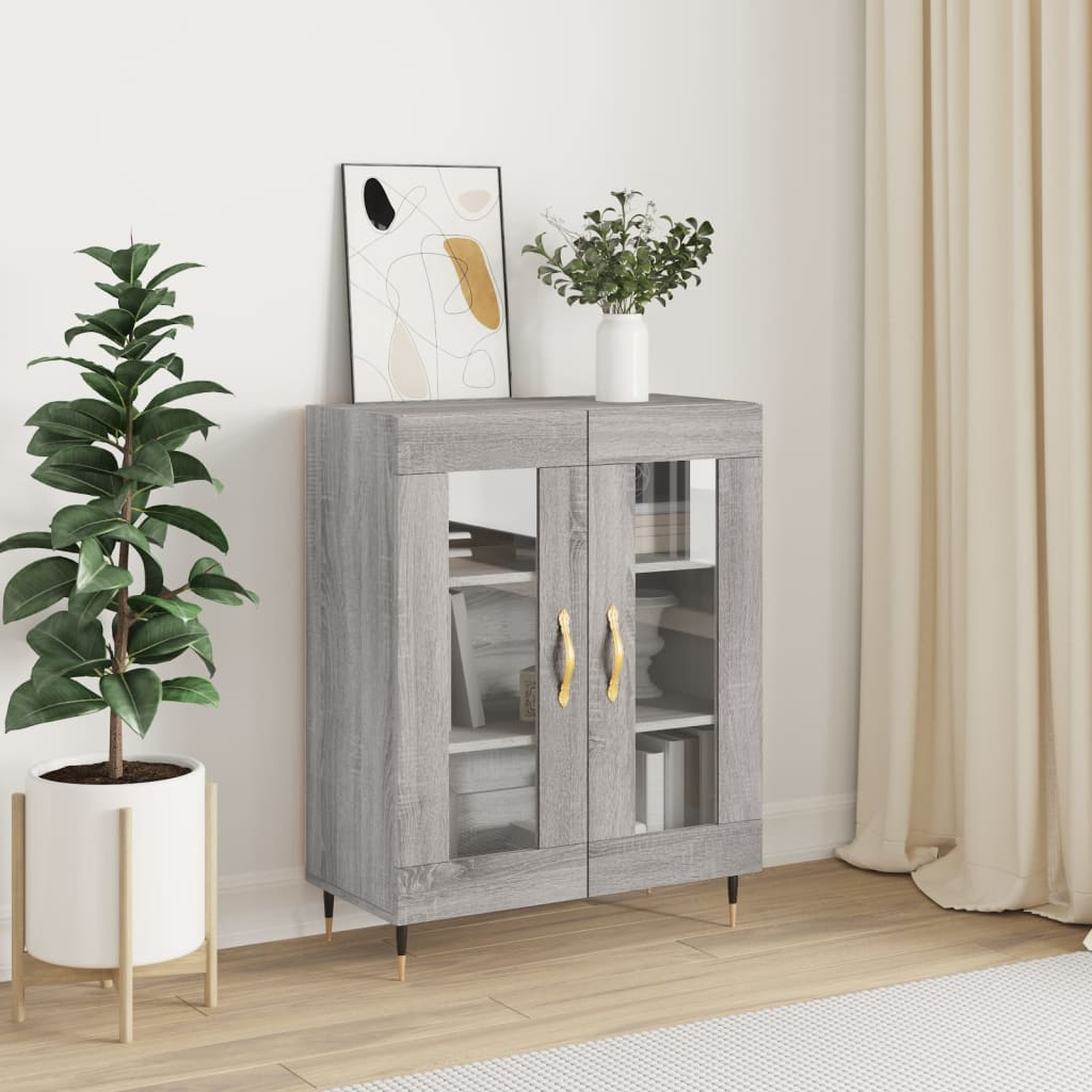 vidaXL Sideboard Grey Sonoma 69.5x34x90 cm Engineered Wood