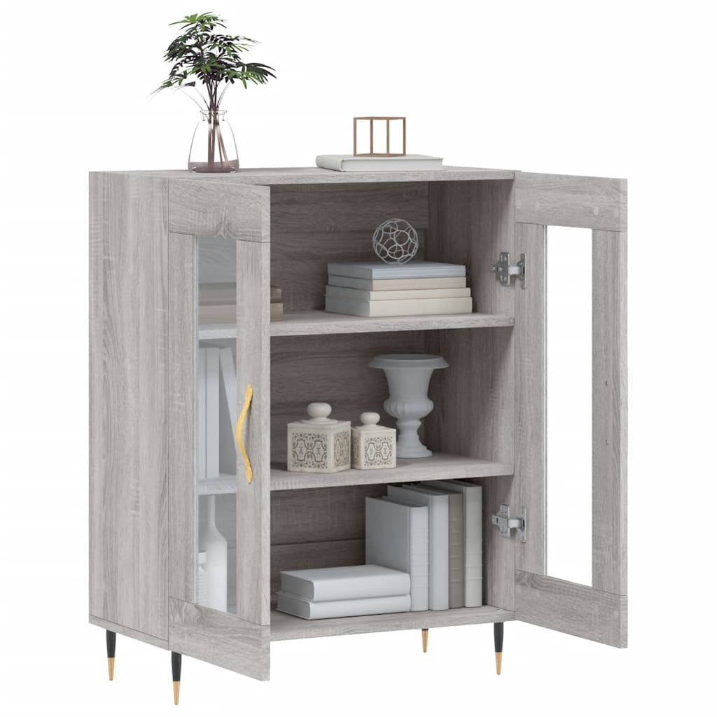 vidaXL Sideboard Grey Sonoma 69.5x34x90 cm Engineered Wood