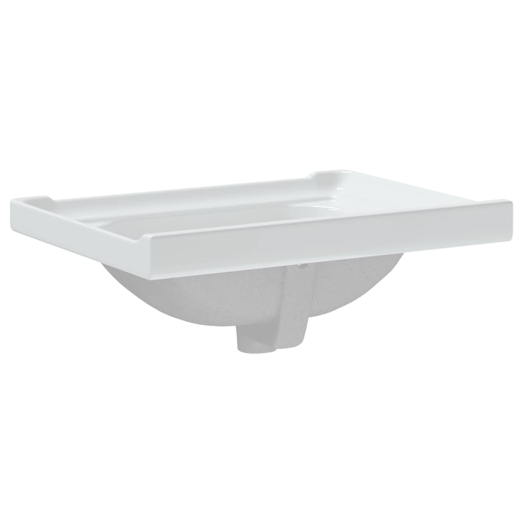 vidaXL Bathroom Sink White 61x48x23 cm Rectangular Ceramic