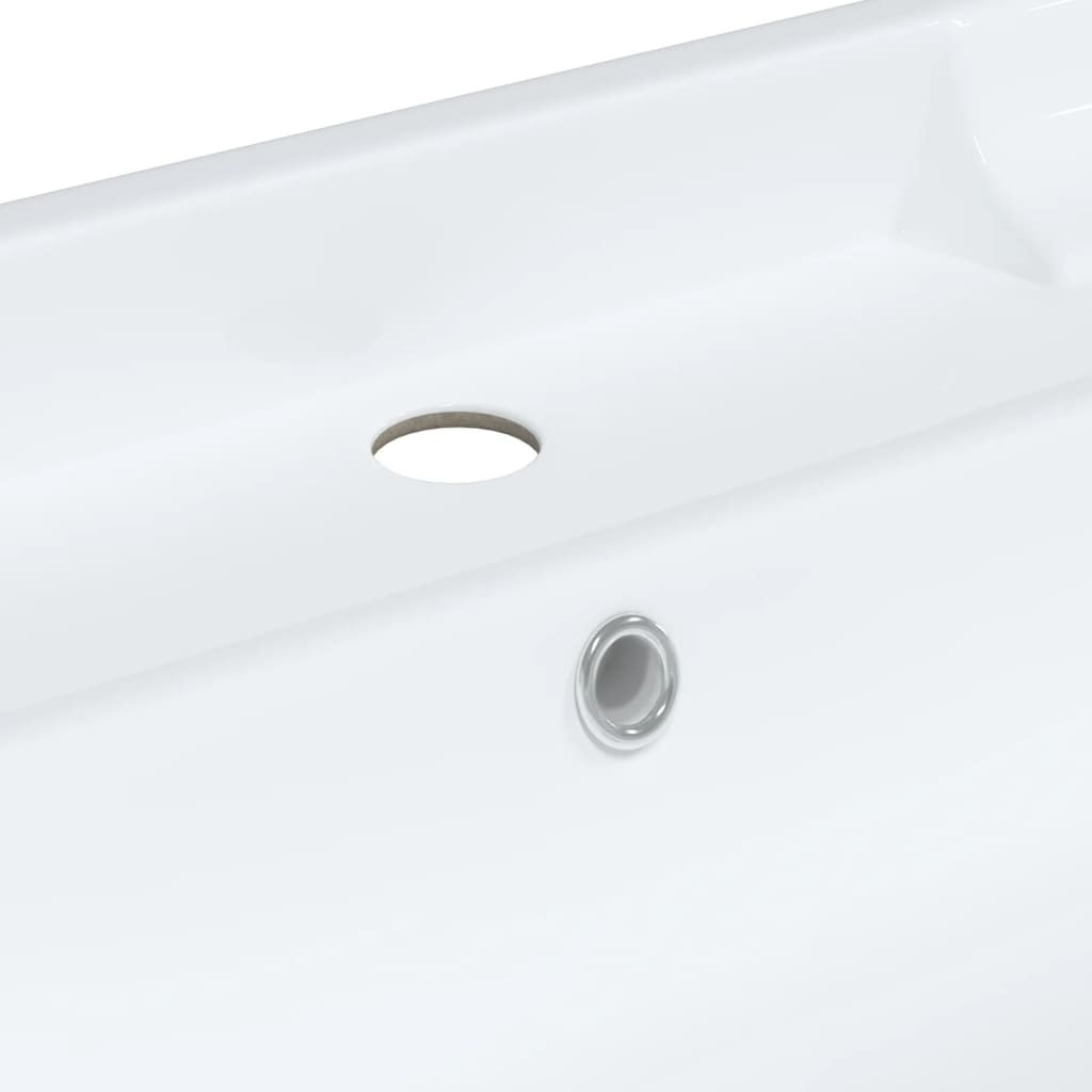 vidaXL Bathroom Sink White 61x48x23 cm Rectangular Ceramic