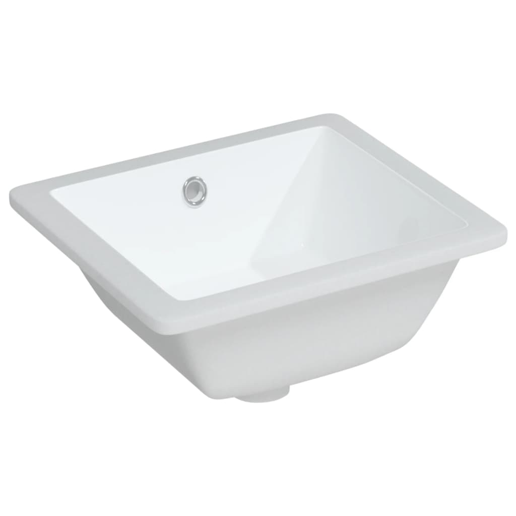 vidaXL Bathroom Sink White 36x31.5x16.5 cm Rectangular Ceramic