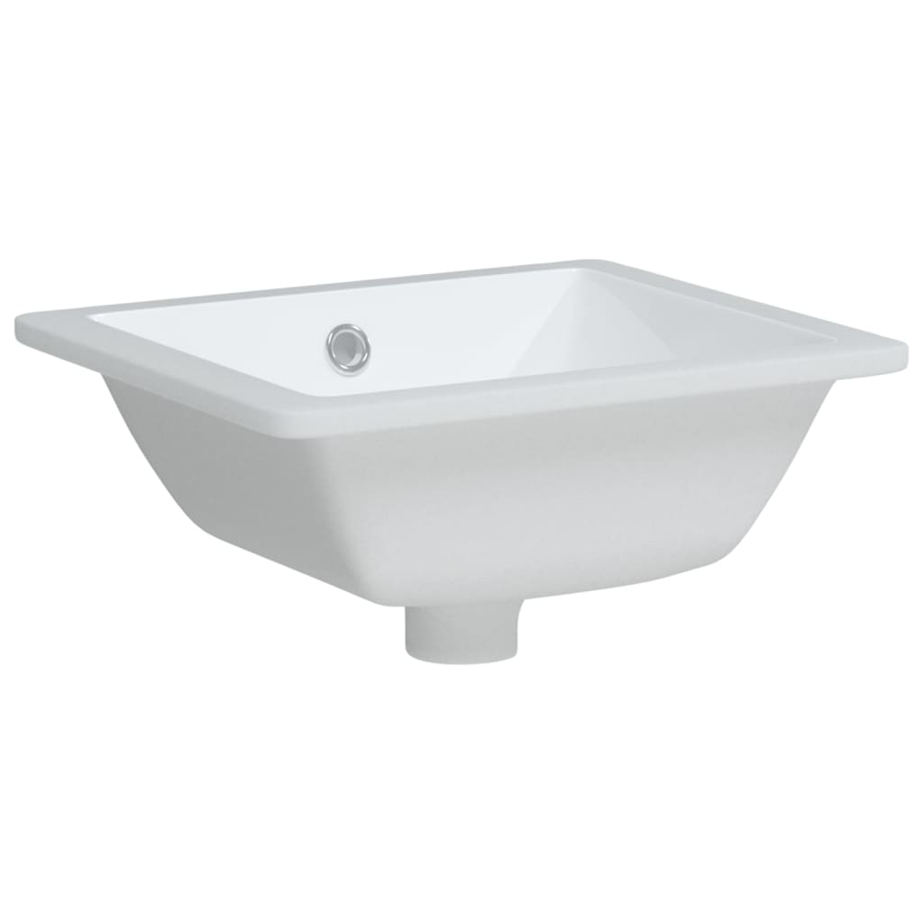 vidaXL Bathroom Sink White 36x31.5x16.5 cm Rectangular Ceramic