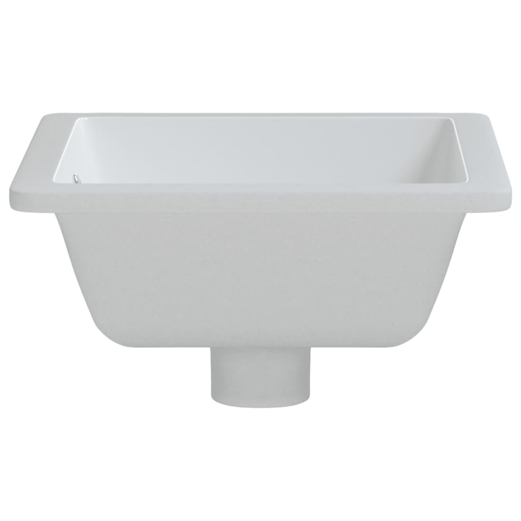 vidaXL Bathroom Sink White 36x31.5x16.5 cm Rectangular Ceramic