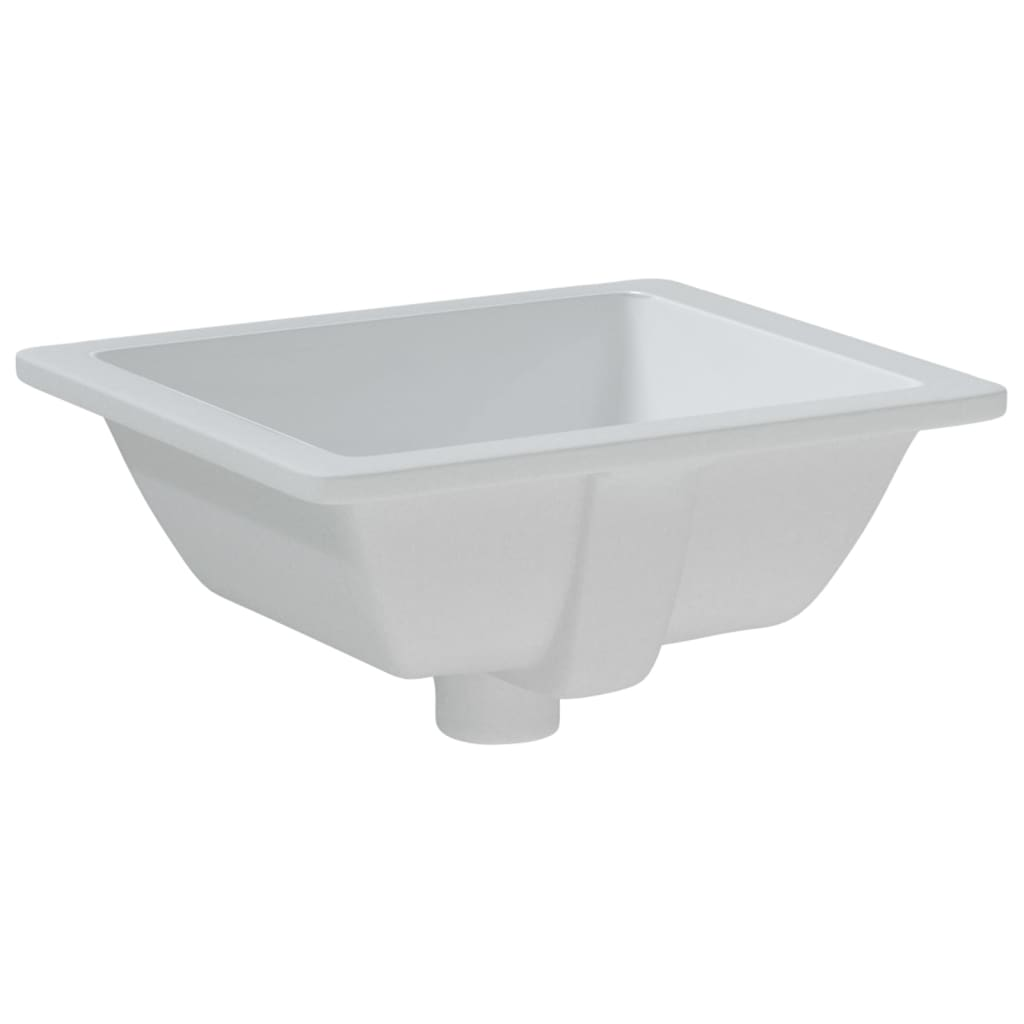 vidaXL Bathroom Sink White 36x31.5x16.5 cm Rectangular Ceramic