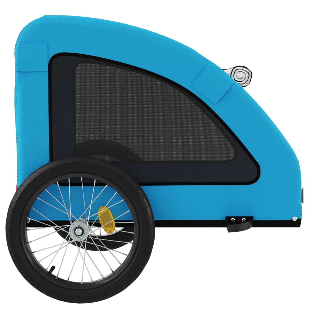 vidaXL Pet Bike Trailer Blue Oxford Fabric and Iron