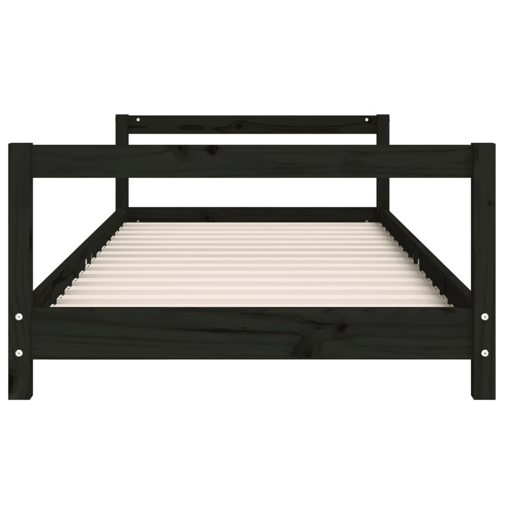 vidaXL Kids Bed Frame Black 90x190 cm Solid Wood Pine