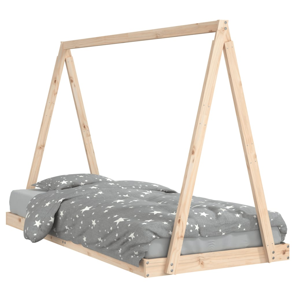 vidaXL Kids Bed Frame 90x200 cm Solid Wood Pine