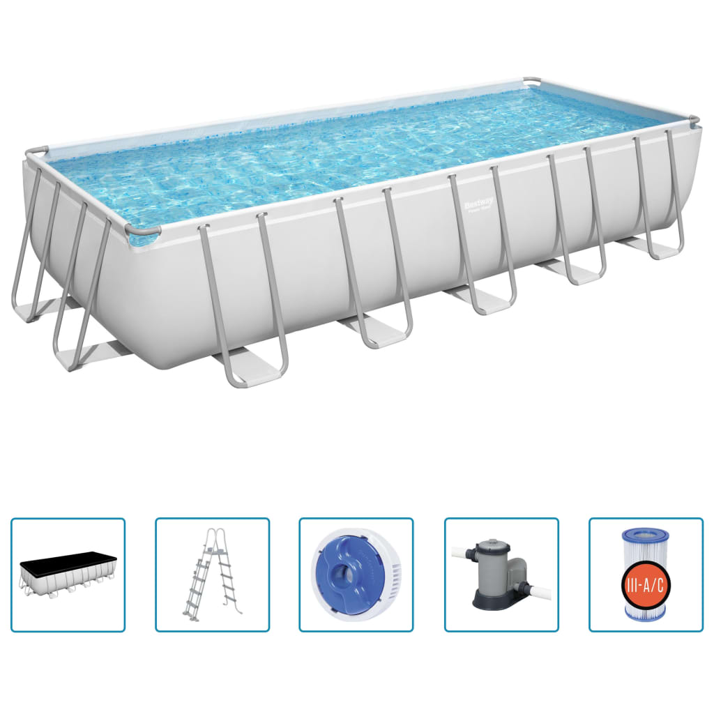 Bestway Power Steel Above Ground Pool Rectangular 19281 L