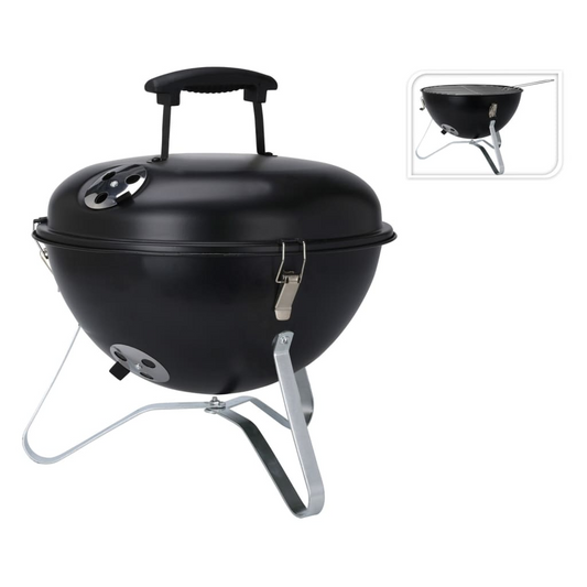 ProGarden BBQ Grill Ball Shape 37 cm Black