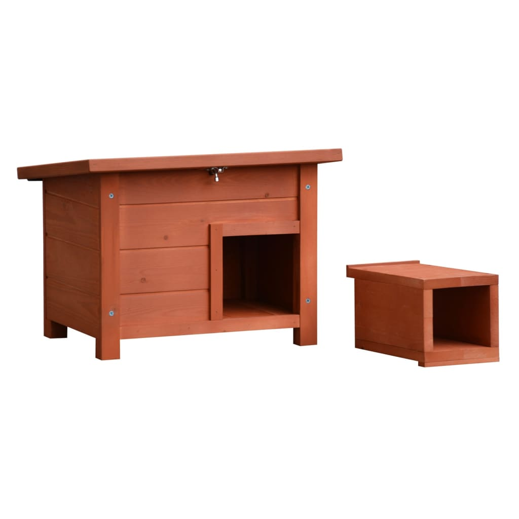 @Pet Hedgehog House Wood Brown