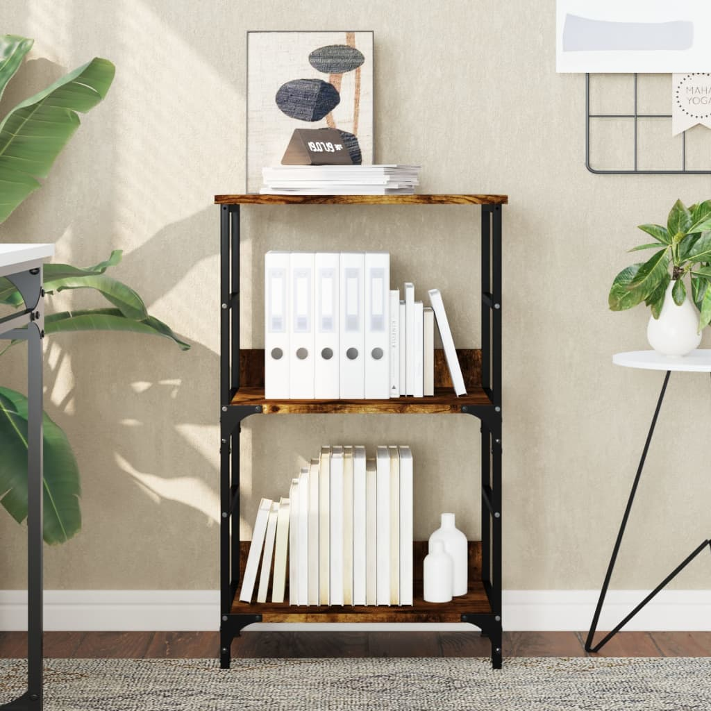 vidaXL Bookshelf Smoked Oak 50x33x82 cm Engineered Wood