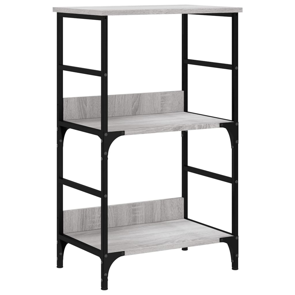 vidaXL Bookshelf Grey Sonoma 50x33x82 cm Engineered Wood