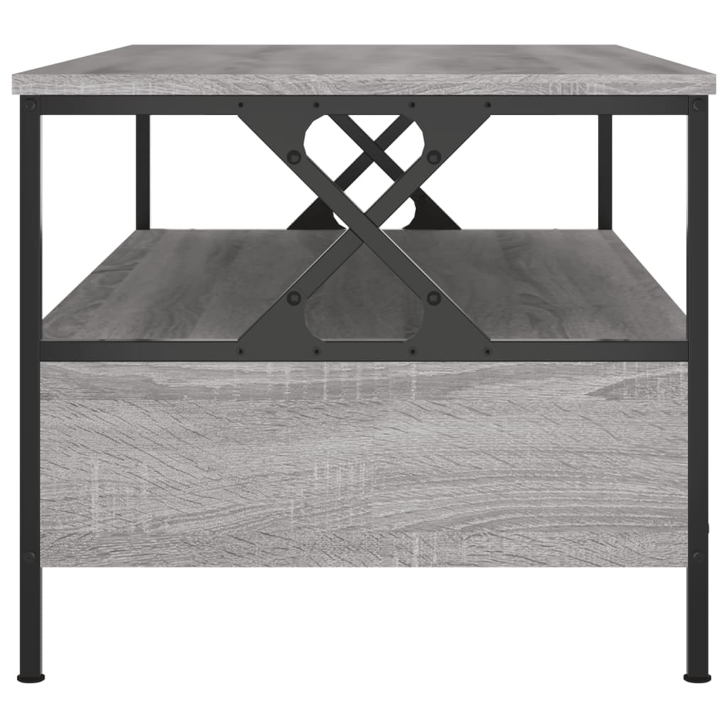 vidaXL Coffee Table Grey Sonoma 100x51x45 cm Engineered Wood