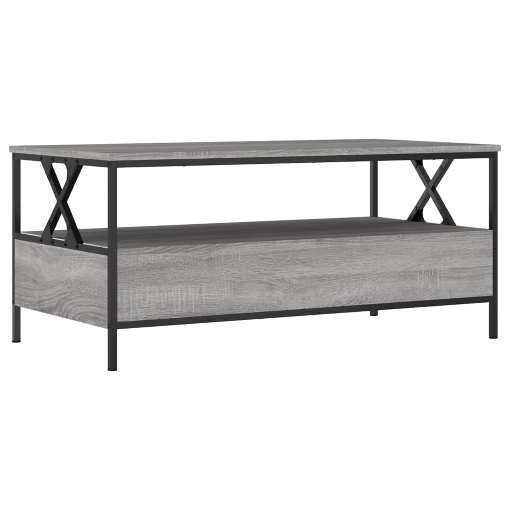 vidaXL Coffee Table Grey Sonoma 100x51x45 cm Engineered Wood