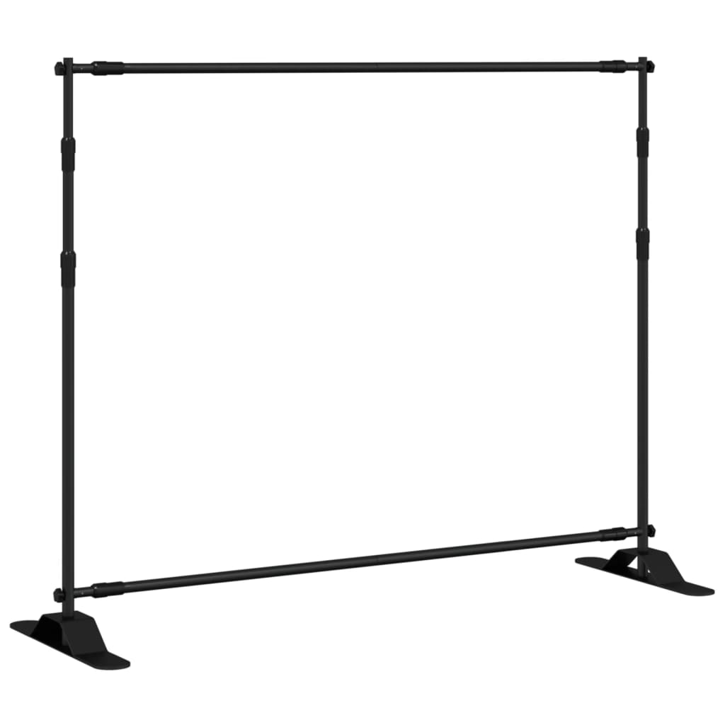 vidaXL Backdrop Stands 2 pcs Black 254x243 cm Steel