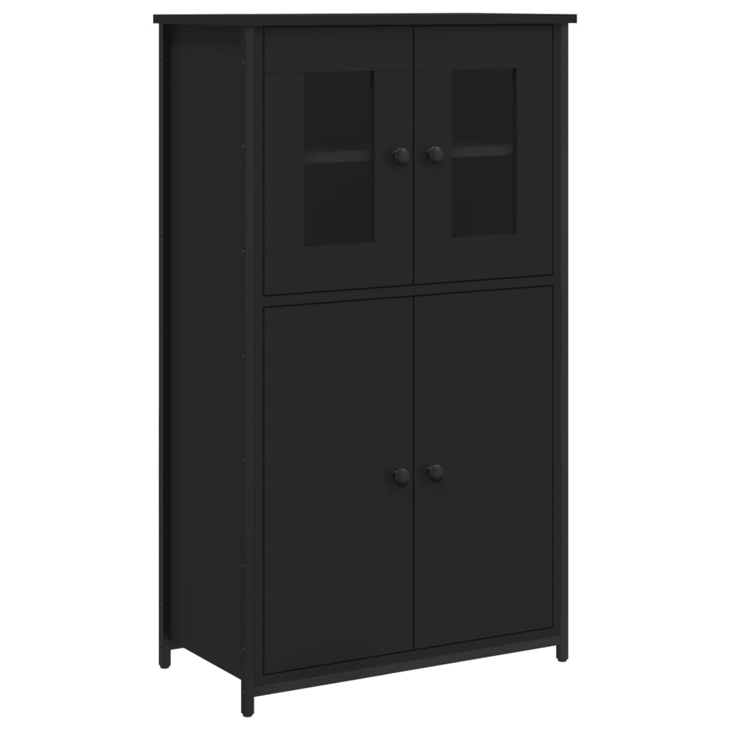 vidaXL Highboard Black 62x32x106.5 cm Engineered Wood