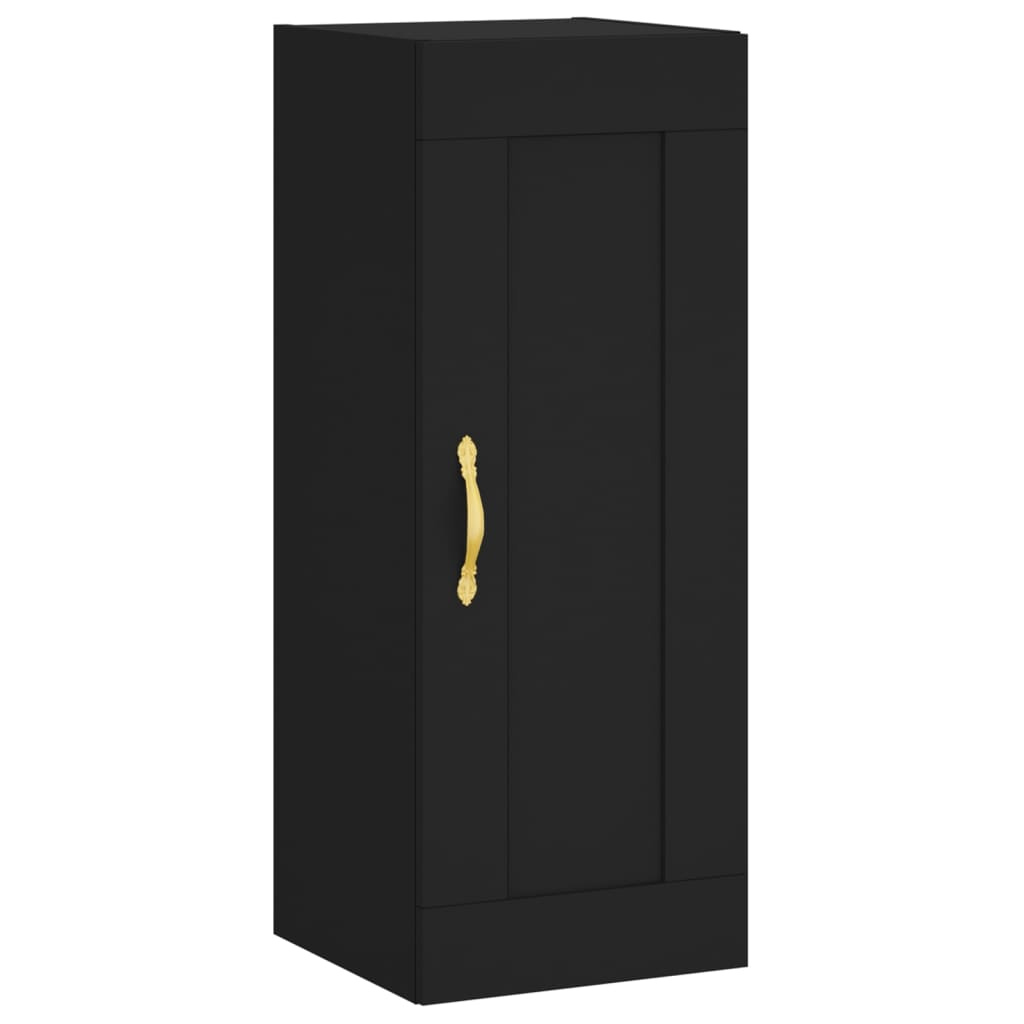 vidaXL Wall Mounted Cabinet Black 34.5x34x90 cm Engineered Wood