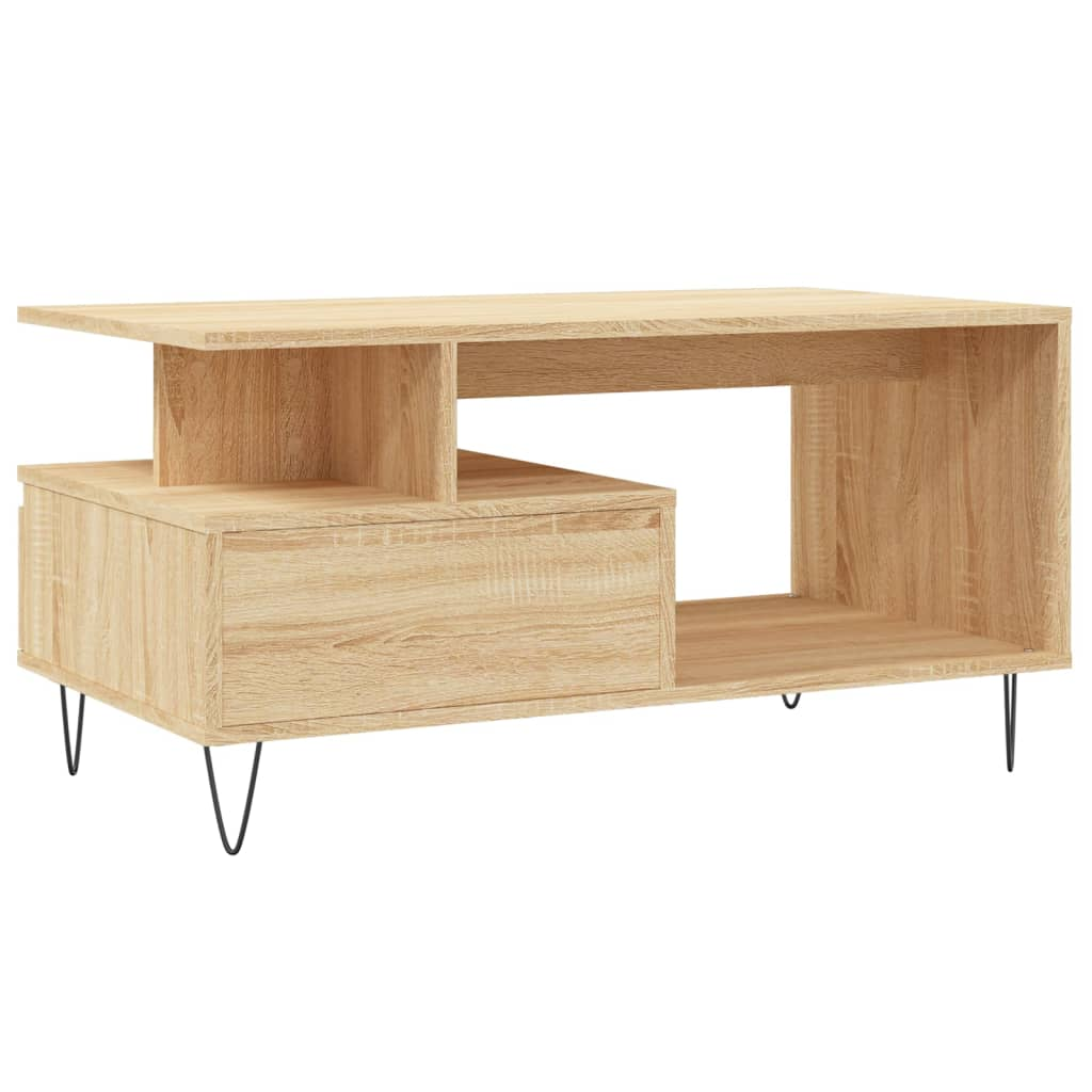 vidaXL Coffee Table Sonoma Oak 90x49x45 cm Engineered Wood