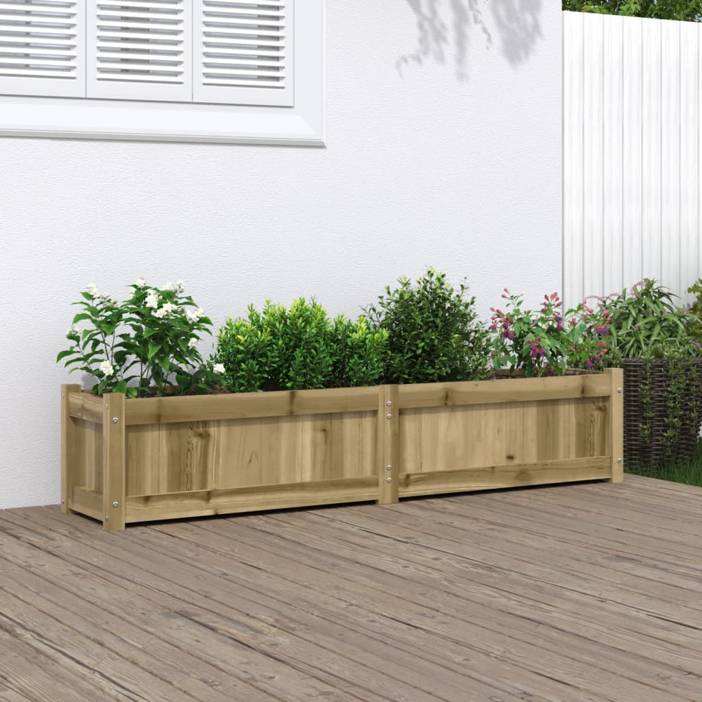 vidaXL Garden Planter 150x31x31 cm Impregnated Wood Pine