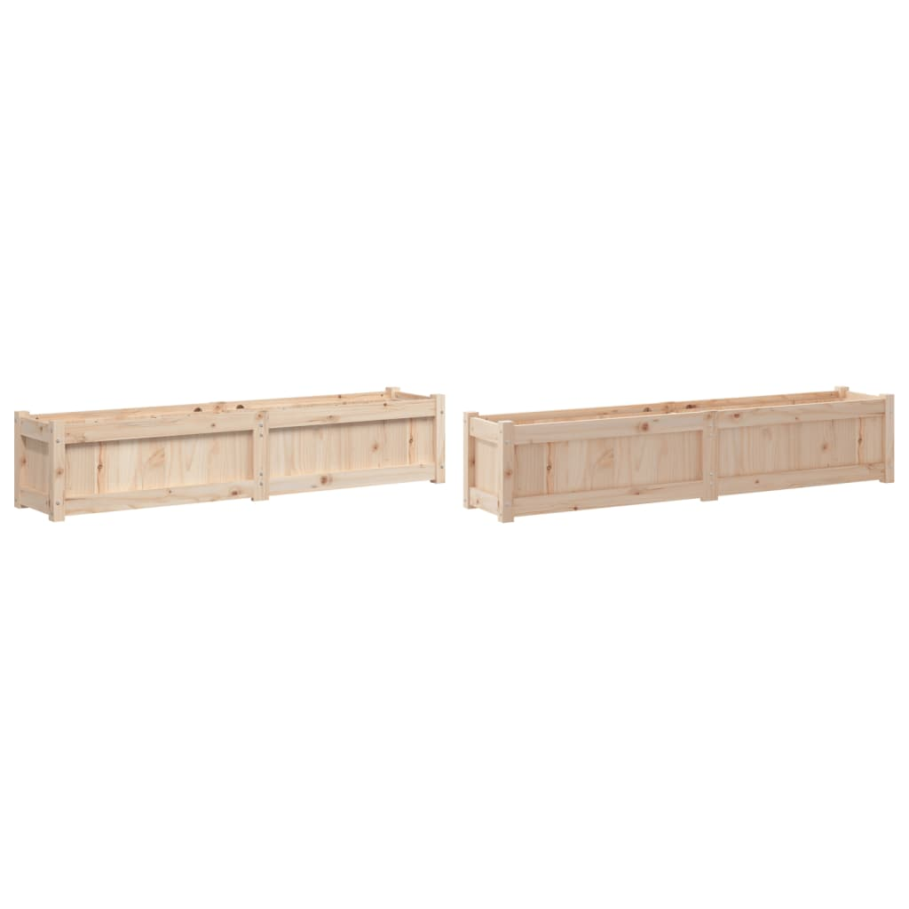 vidaXL Garden Planters 2 pcs Solid Wood Pine