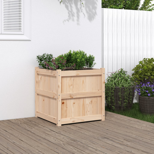 vidaXL Garden Planter 60x60x60 cm Solid Wood Pine