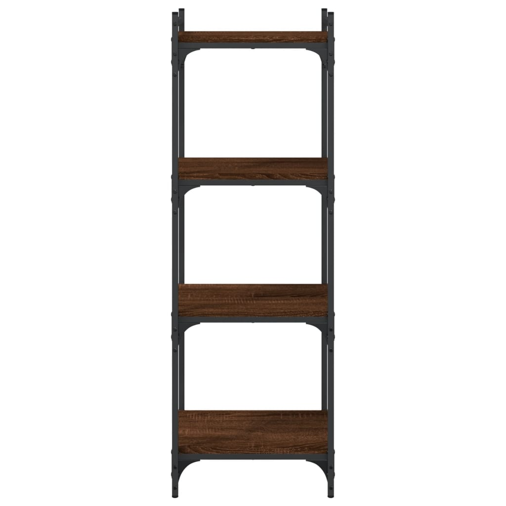 vidaXL Bookcase 4-Tier Brown Oak 40x30x120 cm Engineered Wood