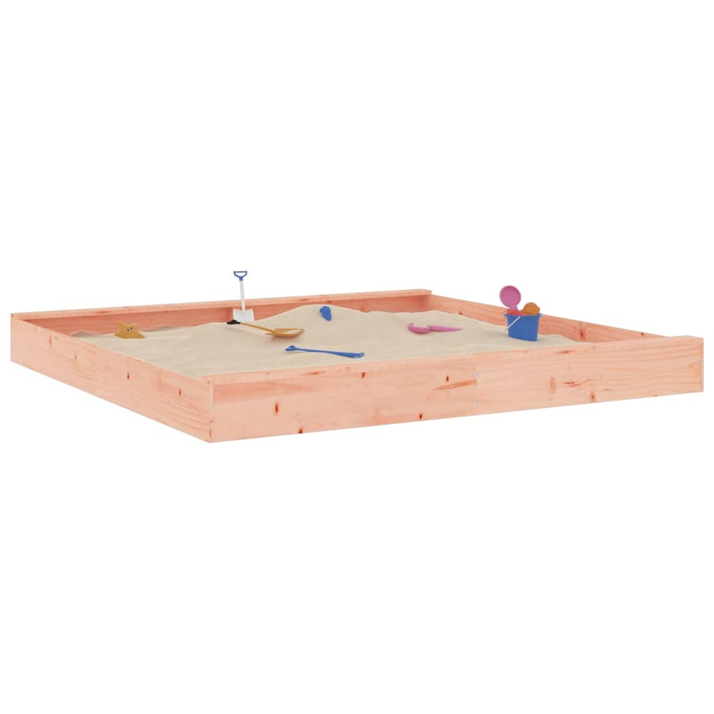 vidaXL Sandbox with Seats Square Solid Wood Douglas