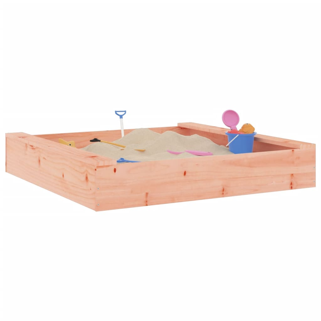 vidaXL Sandbox with Seats Square Solid Wood Douglas