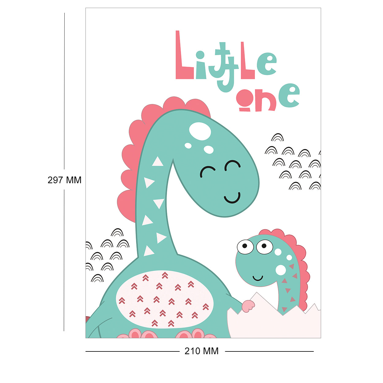 Set Of 6 Fun Little Dino Art Prints