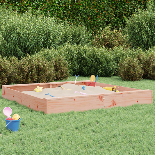 vidaXL Sandbox with Seats Square Solid Wood Douglas