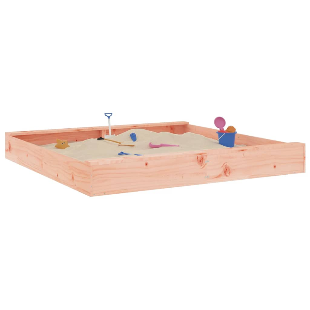 vidaXL Sandbox with Seats Square Solid Wood Douglas